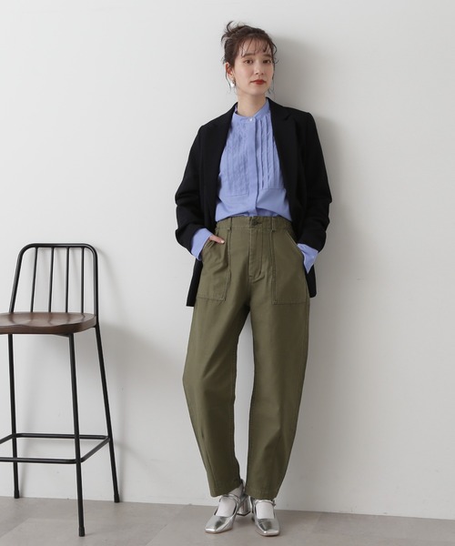 N.（N. Natural Beauty Basic）（エヌエヌナチュラルビューティーベーシック）の「【S Size Line】◆カーブカーゴパンツ（カーゴパンツ・レディース・オフホワイト/カーキ・SMALL/MEDIUM）」の15枚目の写真