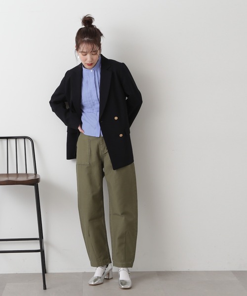 N.（N. Natural Beauty Basic）（エヌエヌナチュラルビューティーベーシック）の「【S Size Line】◆カーブカーゴパンツ（カーゴパンツ・レディース・オフホワイト/カーキ・SMALL/MEDIUM）」の16枚目の写真