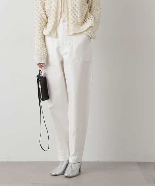 N.（N. Natural Beauty Basic）（エヌエヌナチュラルビューティーベーシック）の「【S Size Line】◆カーブカーゴパンツ（カーゴパンツ・レディース・オフホワイト/カーキ・SMALL/MEDIUM）」の8枚目の写真