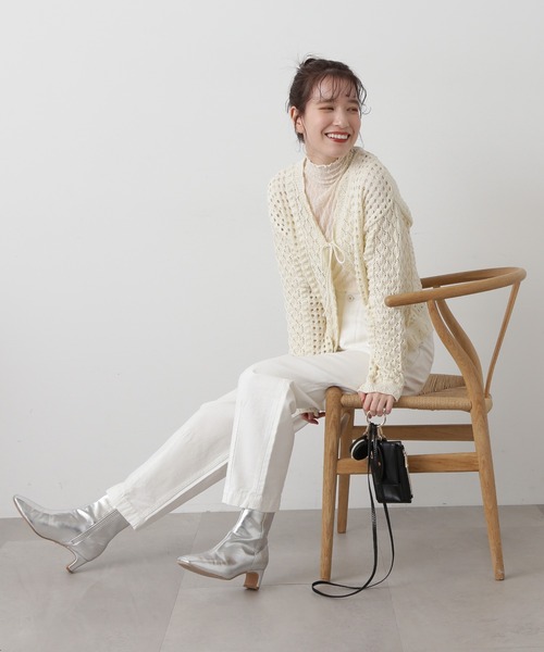 N.（N. Natural Beauty Basic）（エヌエヌナチュラルビューティーベーシック）の「【S Size Line】◆カーブカーゴパンツ（カーゴパンツ・レディース・オフホワイト/カーキ・SMALL/MEDIUM）」の9枚目の写真