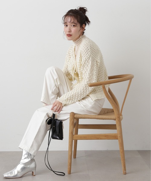 N.（N. Natural Beauty Basic）（エヌエヌナチュラルビューティーベーシック）の「【S Size Line】◆カーブカーゴパンツ（カーゴパンツ・レディース・オフホワイト/カーキ・SMALL/MEDIUM）」の10枚目の写真