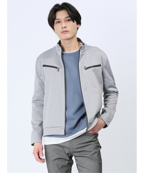 セール】m.f.エディトリアル メンズ ストレッチポンチ スタンドZIP 