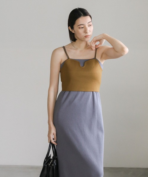 select MOCA（セレクトモカ）の「キャミニットビスチェ（ベスト・レディース・オリーブ/ブラック/ベージュ/アイボリー・FREE）」の9枚目の写真