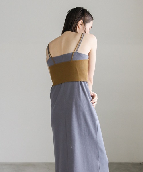 select MOCA（セレクトモカ）の「キャミニットビスチェ（ベスト・レディース・オリーブ/ブラック/ベージュ/アイボリー・FREE）」の12枚目の写真