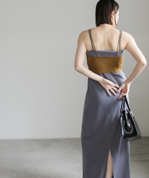 select MOCA（セレクトモカ）の「キャミニットビスチェ（ベスト・レディース・オリーブ/ブラック/ベージュ/アイボリー・FREE）」の14枚目の写真