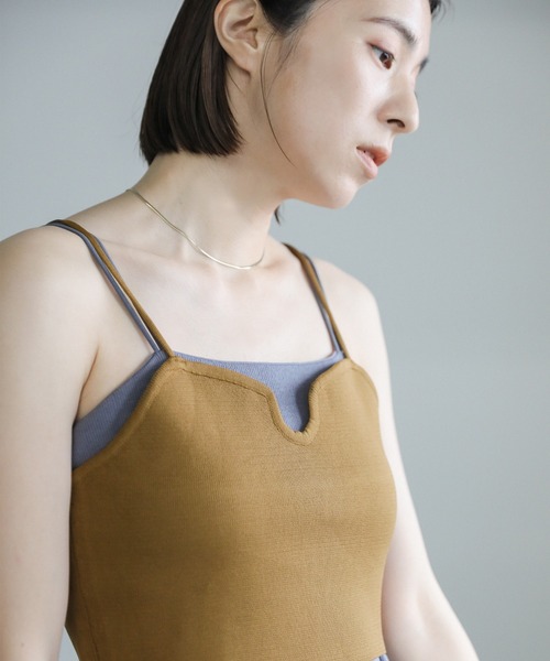 select MOCA（セレクトモカ）の「キャミニットビスチェ（ベスト・レディース・オリーブ/ブラック/ベージュ/アイボリー・FREE）」の13枚目の写真