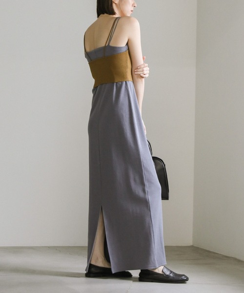 select MOCA（セレクトモカ）の「キャミニットビスチェ（ベスト・レディース・オリーブ/ブラック/ベージュ/アイボリー・FREE）」の15枚目の写真