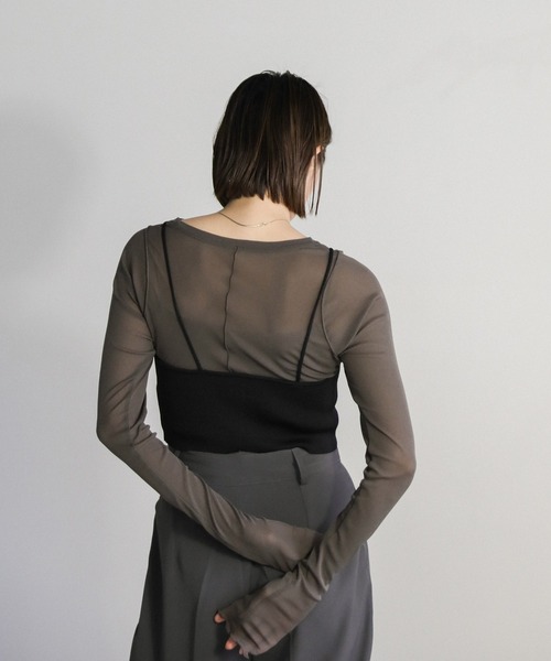 select MOCA（セレクトモカ）の「キャミニットビスチェ（ベスト・レディース・オリーブ/ブラック/ベージュ/アイボリー・FREE）」の20枚目の写真