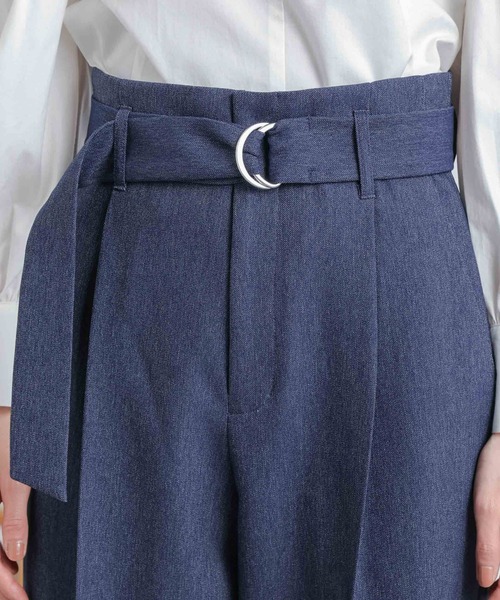 NANO universe(ナノユニバース)の「共ベルト付きハイウエストパンツ(その他パンツ・レディース・インディゴブルー/オフホワイト・M/S)」の20枚目の写真