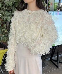 one after another NICE CLAUP（ワンアフターアナザーナイスクラップ）の「【WEB限定商品】フラッグヤーンニットプルオーバー（ニット/セーター・レディース）」