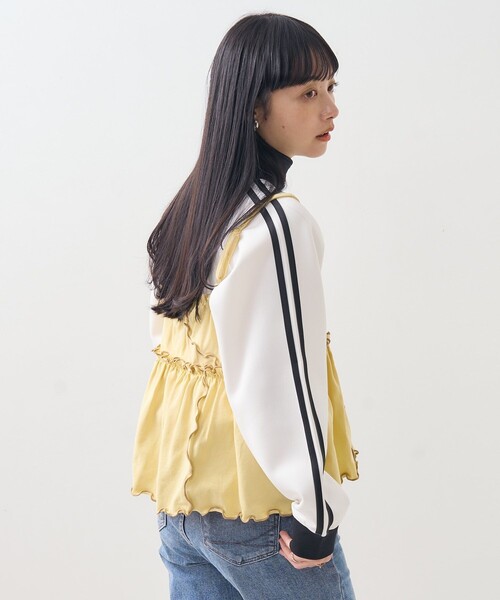 FREAK'S STORE(フリークスストア)の「ロゴ 配色メロー ビスチェ(キャミソール・レディース・ナチュラル/チャコール/イエロー・フリ-)」の22枚目の写真