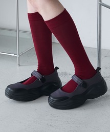 OLIVE des OLIVE 厚底 メリージェーン ローファー ブラック L OLIVE des OLIVE 厚底 メリージェーン ローファー ブラック L