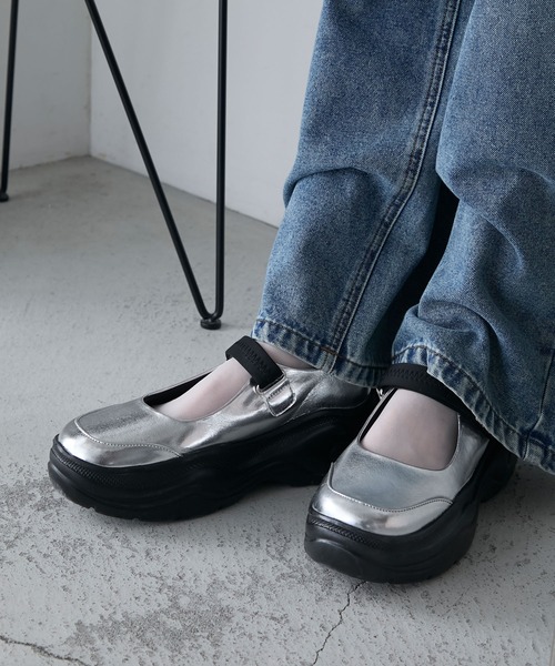 forksy.】ボリュームソールメリージェーンスニーカーサンダル forksy