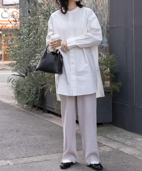 「FORK&SPOON」 長袖シャツ 1 オフホワイト レディース セール】FORK&SPOON オックスロングシャツ（シャツ/ブラウス