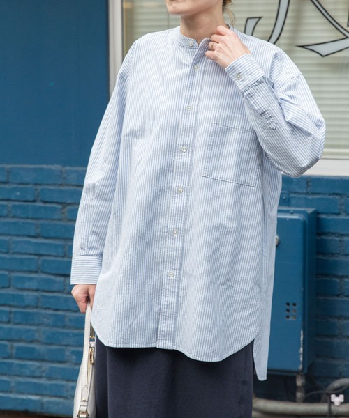 FORK&SPOON（フォークアンドスプーン）の「FORK&SPOON　オックスロングシャツ（シャツ/ブラウス・レディース・オフホワイト/ブルー系その他・1）」の13枚目の写真