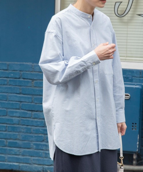 FORK&SPOON（フォークアンドスプーン）の「FORK&SPOON　オックスロングシャツ（シャツ/ブラウス・レディース・オフホワイト/ブルー系その他・1）」の14枚目の写真