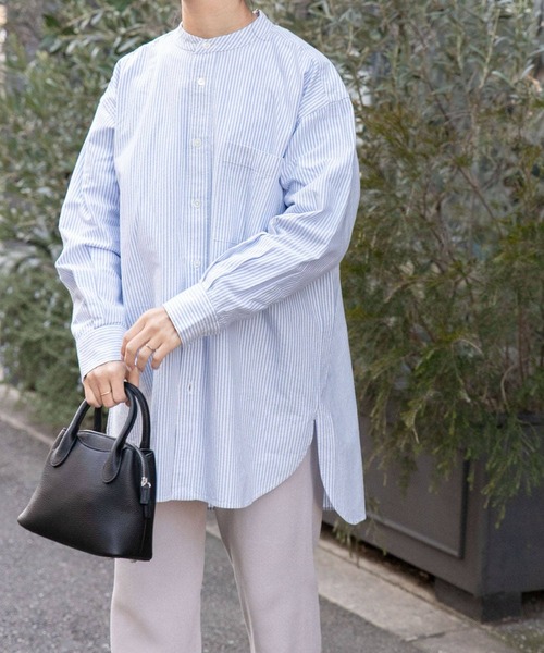 FORK&SPOON（フォークアンドスプーン）の「FORK&SPOON　オックスロングシャツ（シャツ/ブラウス・レディース・オフホワイト/ブルー系その他・1）」の20枚目の写真