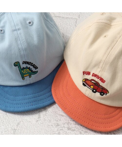 BREEZE（ブリーズ）の「カラフル刺繍キャップ（その他ベビー用品・キッズ・サックスブルー/アイボリー・46/48）」の5枚目の写真