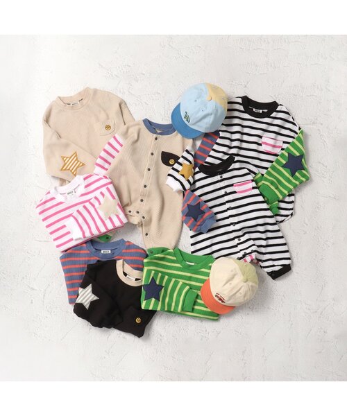 BREEZE（ブリーズ）の「カラフル刺繍キャップ（その他ベビー用品・キッズ・サックスブルー/アイボリー・46/48）」の4枚目の写真