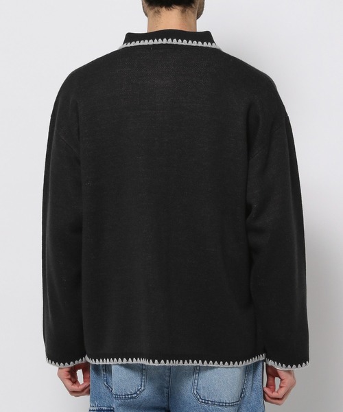 RAGEBLUE(レイジブルー)の「フラワーデザイン/ステッチニットルーズカーディガン(カーディガン/ボレロ・メンズ・レッド/ブラック/ライトブルー・MEDIUM/LARGE)」の21枚目の写真