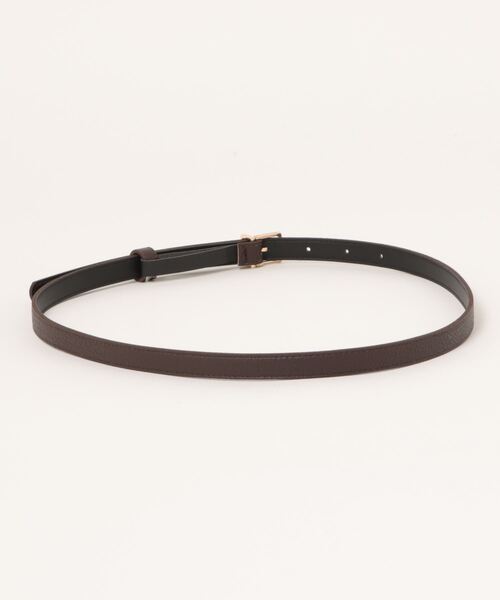 Doux archives（ドゥアルシーヴ）の「スクエアバックルベルト（ベルト・レディース・ブラウン/アイボリー/グレイッシュベージュ・FREE）」の4枚目の写真