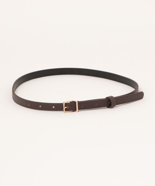 Doux archives（ドゥアルシーヴ）の「スクエアバックルベルト（ベルト・レディース・ブラウン/アイボリー/グレイッシュベージュ・FREE）」の17枚目の写真