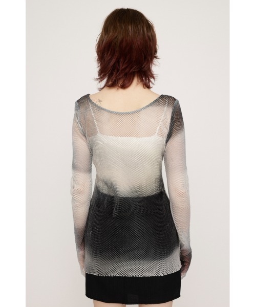 SLY(スライ)の「GRADATION MESH TOPS グラデーション メッシュ トップス(Tシャツ/カットソー・レディース・ブラック系その他2/ピンク系その他・FREE)」の8枚目の写真