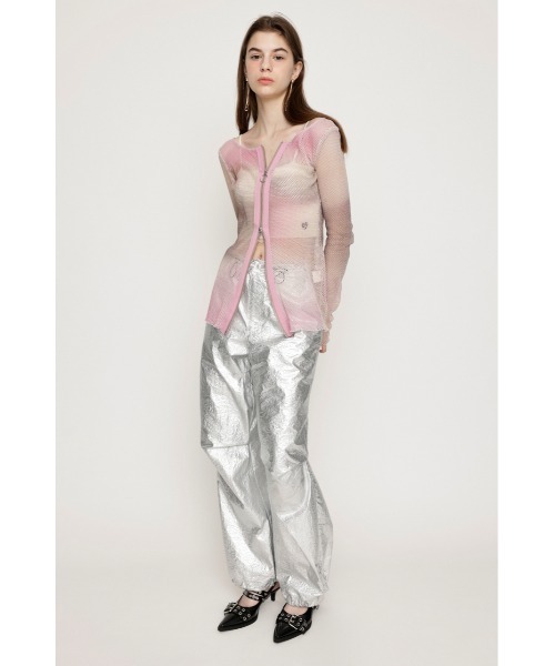 SLY(スライ)の「GRADATION MESH TOPS グラデーション メッシュ トップス(Tシャツ/カットソー・レディース・ブラック系その他2/ピンク系その他・FREE)」の9枚目の写真