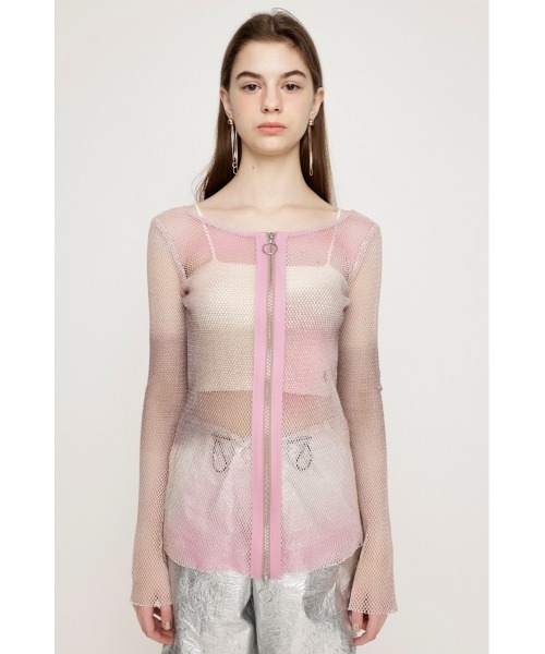 SLY(スライ)の「GRADATION MESH TOPS グラデーション メッシュ トップス(Tシャツ/カットソー・レディース・ブラック系その他2/ピンク系その他・FREE)」の11枚目の写真