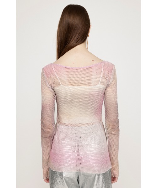 SLY(スライ)の「GRADATION MESH TOPS グラデーション メッシュ トップス(Tシャツ/カットソー・レディース・ブラック系その他2/ピンク系その他・FREE)」の13枚目の写真