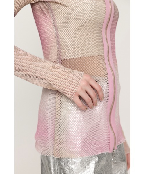 SLY(スライ)の「GRADATION MESH TOPS グラデーション メッシュ トップス(Tシャツ/カットソー・レディース・ブラック系その他2/ピンク系その他・FREE)」の15枚目の写真