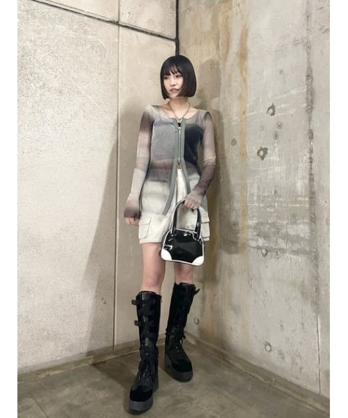 SLY(スライ)の「GRADATION MESH TOPS グラデーション メッシュ トップス(Tシャツ/カットソー・レディース・ブラック系その他2/ピンク系その他・FREE)」の17枚目の写真