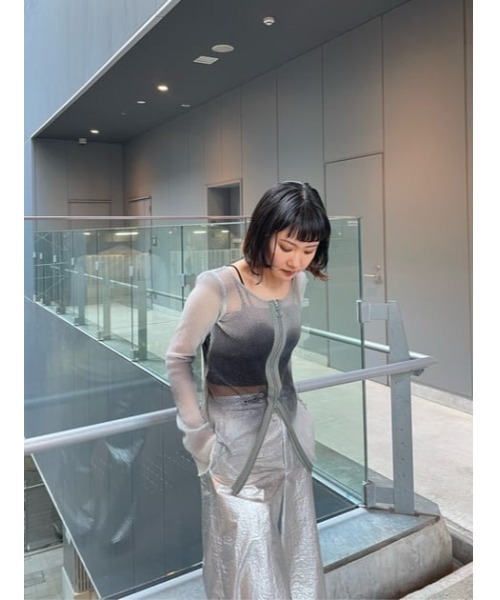 SLY(スライ)の「GRADATION MESH TOPS グラデーション メッシュ トップス(Tシャツ/カットソー・レディース・ブラック系その他2/ピンク系その他・FREE)」の18枚目の写真