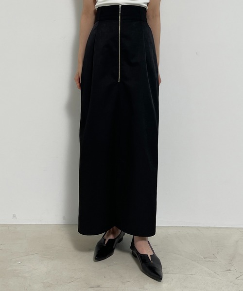 CE'E_SE'E（シーシー）の「フロントジップスリットスカート（スカート・レディース・ネイビー/オフホワイト/ブラック・FREE）」の3枚目の写真