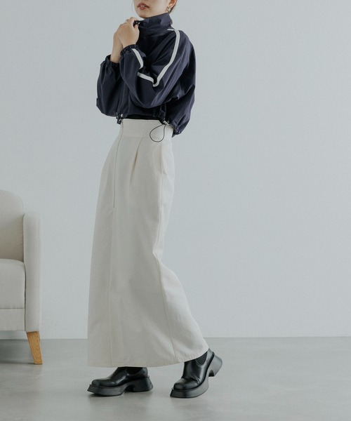 CE'E_SE'E（シーシー）の「フロントジップスリットスカート（スカート・レディース・ネイビー/オフホワイト/ブラック・FREE）」の8枚目の写真