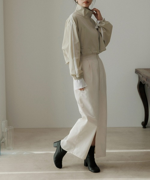 CE'E_SE'E（シーシー）の「フロントジップスリットスカート（スカート・レディース・ネイビー/オフホワイト/ブラック・FREE）」の10枚目の写真