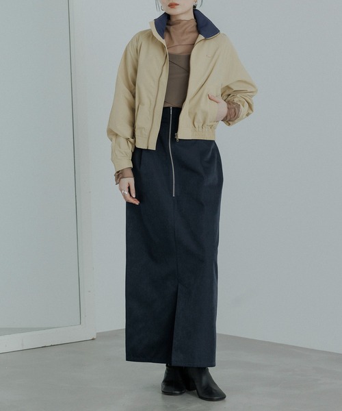 CE'E_SE'E（シーシー）の「フロントジップスリットスカート（スカート・レディース・ネイビー/オフホワイト/ブラック・FREE）」の18枚目の写真