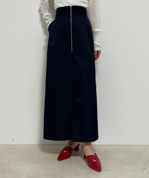 CE'E_SE'E（シーシー）の「フロントジップスリットスカート（スカート・レディース・ネイビー/オフホワイト/ブラック・FREE）」の4枚目の写真