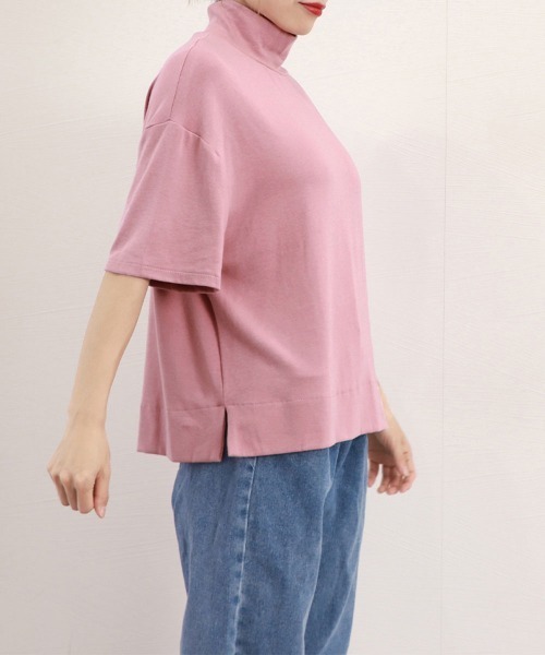 【新品未使用】ユキエモン Tシャツ おいのりリス 半袖M ブラウン セール】ハイネック半袖tシャツ レディース 薄手（Tシャツ