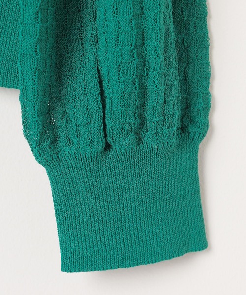 Honeys(ハニーズ)の「シアーVネックカーディガン(カーディガン/ボレロ・レディース・ベージュ/ブラック/グリーン/ホワイト・LL/L/M/S)」の7枚目の写真