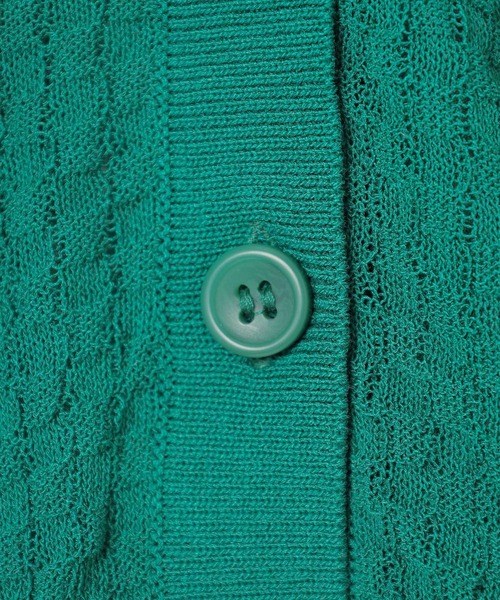 Honeys(ハニーズ)の「シアーVネックカーディガン(カーディガン/ボレロ・レディース・ベージュ/ブラック/グリーン/ホワイト・LL/L/M/S)」の8枚目の写真