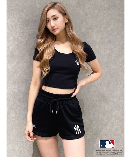 MLB（メジャーリーグベースボール）の「GYDA［MLB］スウェットショートパンツ（その他パンツ・レディース・オフホワイト/グレー/ブラック・FREE）」の5枚目の写真