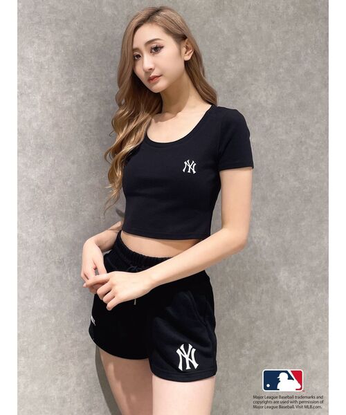 MLB（メジャーリーグベースボール）の「GYDA［MLB］スウェットショートパンツ（その他パンツ・レディース・オフホワイト/グレー/ブラック・FREE）」の6枚目の写真
