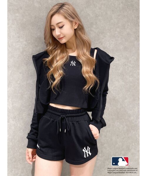 MLB（メジャーリーグベースボール）の「GYDA［MLB］スウェットショートパンツ（その他パンツ・レディース・オフホワイト/グレー/ブラック・FREE）」の11枚目の写真
