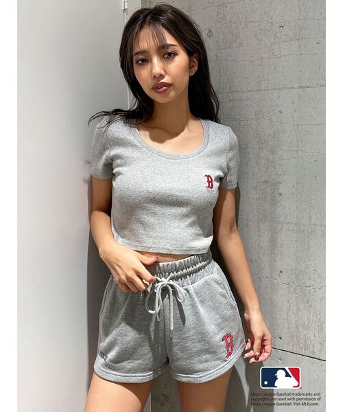 MLB（メジャーリーグベースボール）の「GYDA［MLB］スウェットショートパンツ（その他パンツ・レディース・オフホワイト/グレー/ブラック・FREE）」の18枚目の写真