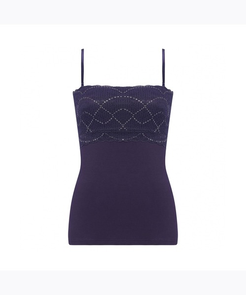 イアムiam＊バストアップシェイプキャミソール パープルネイビーM クーポン】アンドラティア イアム iam シェイプキャミソール 2色