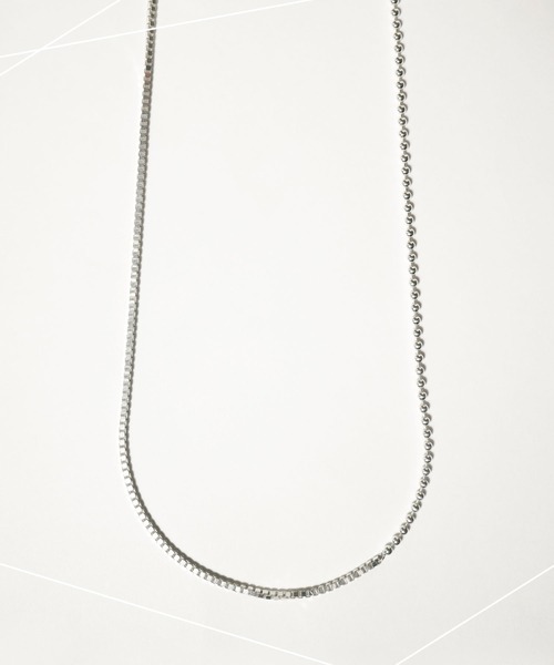 e.m.(イーエム)の「SILVER925 ミックスロングネックレスB/レディース/メンズ 24ss(ネックレス・レディース・シルバー・FREE)」の4枚目の写真