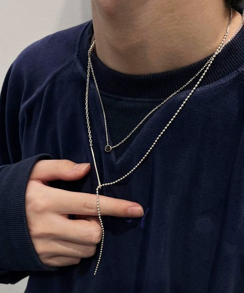e.m.(イーエム)の「SILVER925 ミックスロングネックレスB/レディース/メンズ 24ss(ネックレス・レディース・シルバー・FREE)」の8枚目の写真