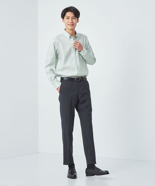 green label relaxing(グリーンレーベルリラクシング)の「エブリット オックスフォード ムジ スナップ ボタンダウン ドレスシャツ -イージーアイロン-(シャツ/ブラウス・メンズ・ホワイト/ライム/コバルトブルー・XL/L/M/S)」の7枚目の写真