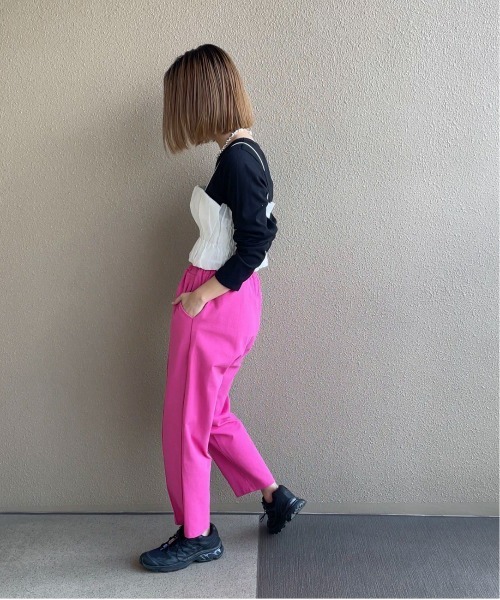 feepur by saya(フェピュールバイサヤ)の「ギャザービスチェsetリブロンTee(Tシャツ/カットソー・レディース・グレー/ブラック/グリーン/オフホワイト・MEDIUM)」の19枚目の写真